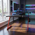 Modern Gaming Desk, Black Iron Frame - SCHULZ