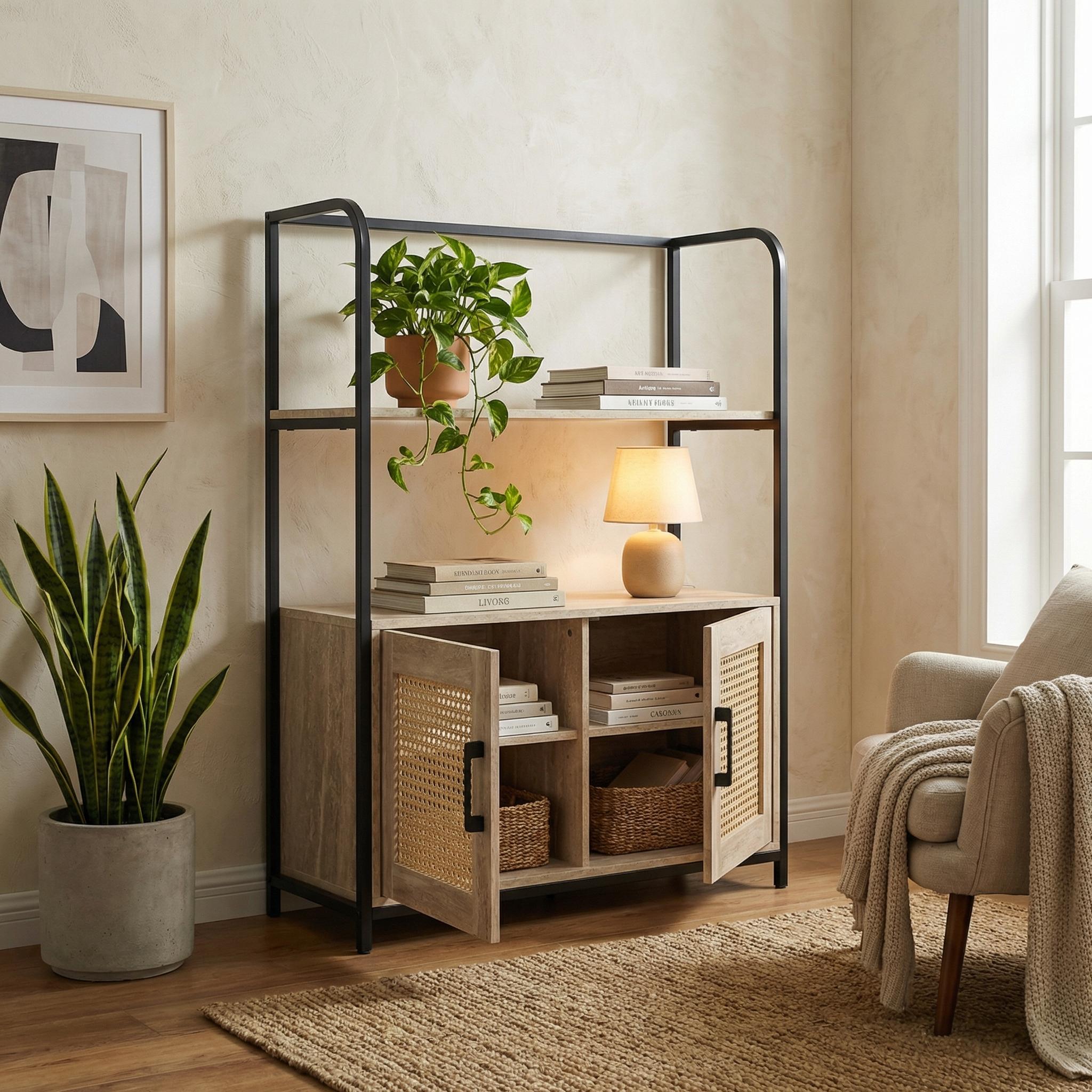 Chirruped Modern Sideboard, MDF Grooved Finish - SCICRUL