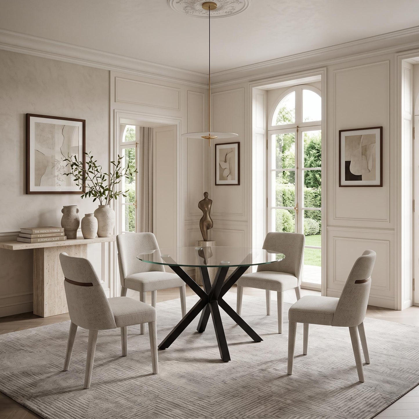 SELSTON BRONX DINING TABLE GLASS