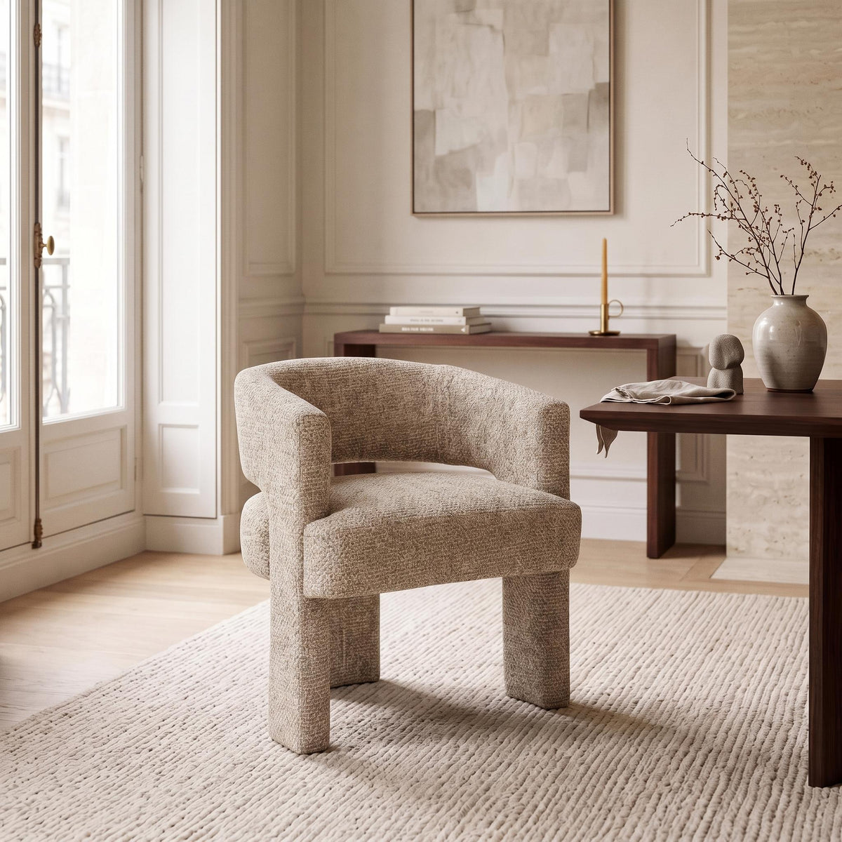 SELSTON DINING CHAIR BEIGE