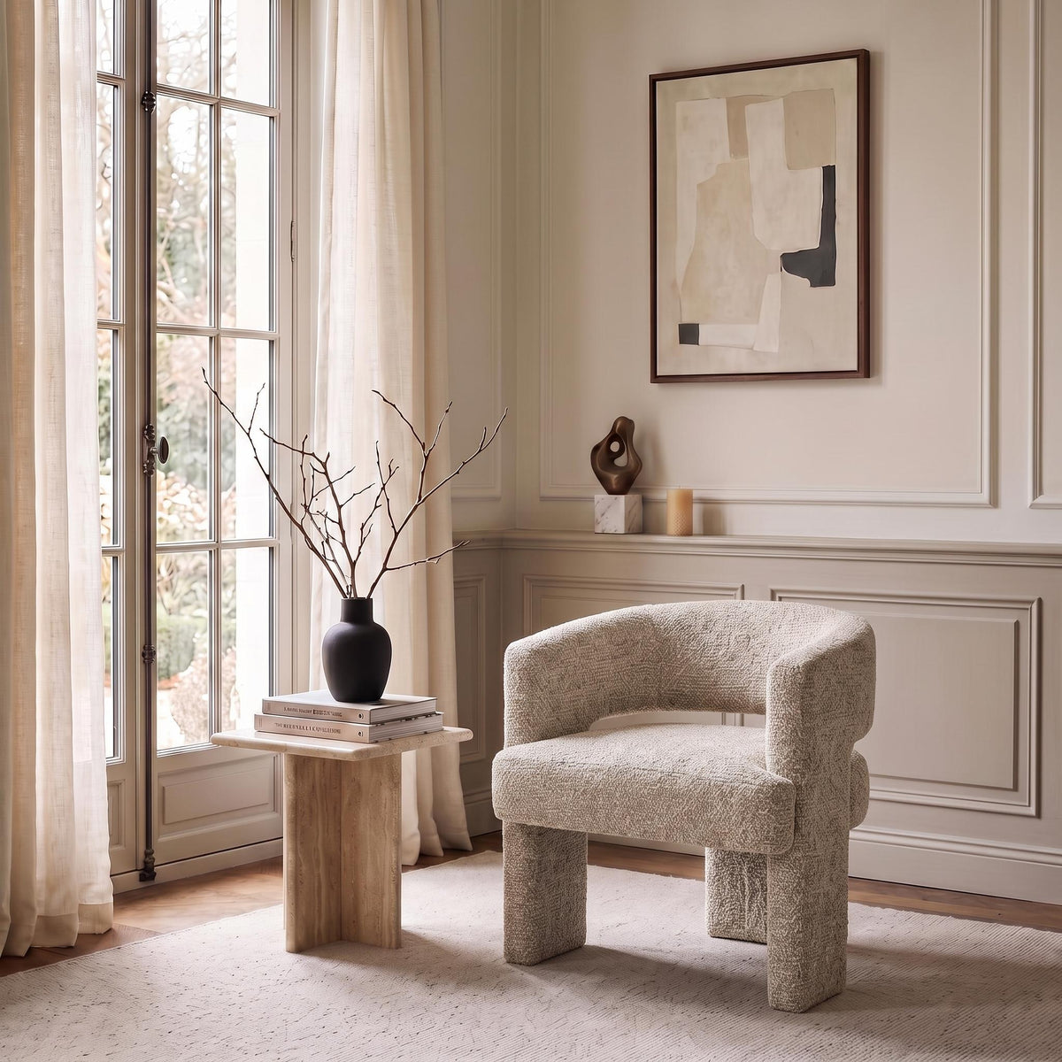SELSTON DINING CHAIR BEIGE