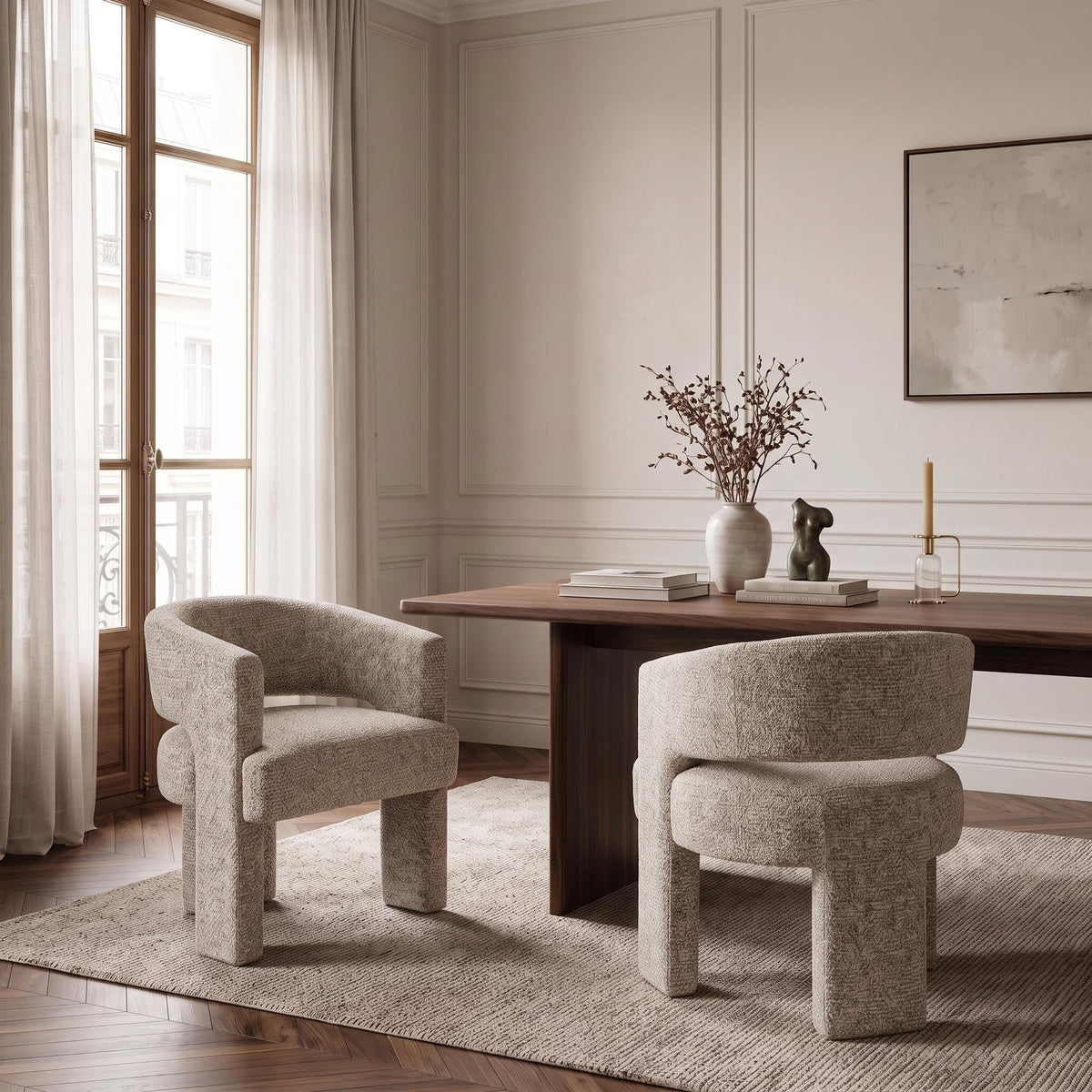 SELSTON DINING CHAIR BEIGE