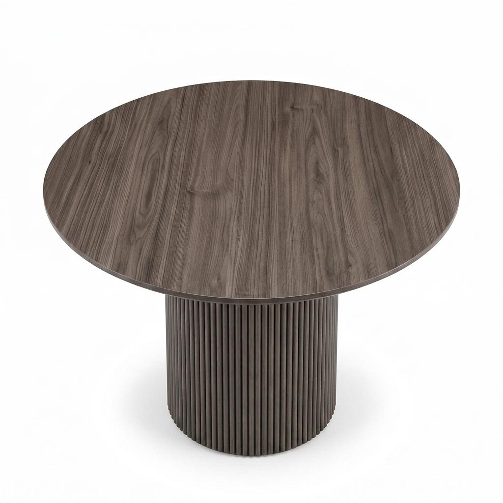 SELSTON DINING TABLE PEDESTAL DARK OAK