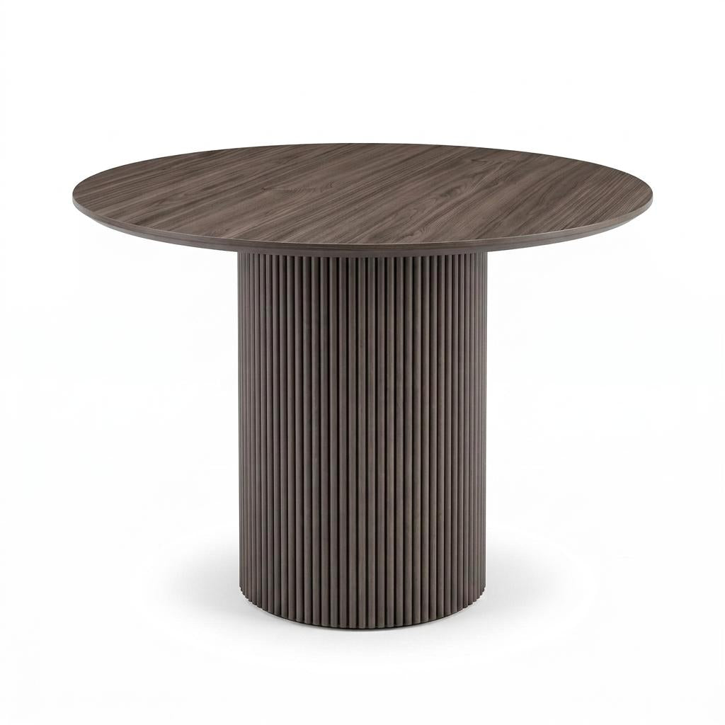 SELSTON DINING TABLE PEDESTAL DARK OAK