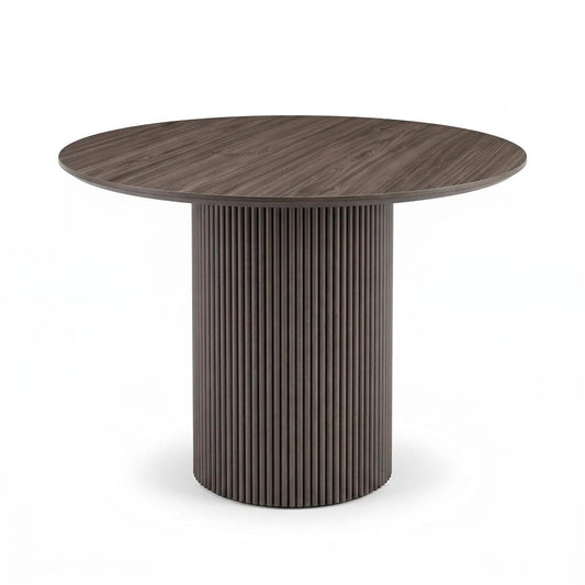 SELSTON DINING TABLE PEDESTAL DARK OAK