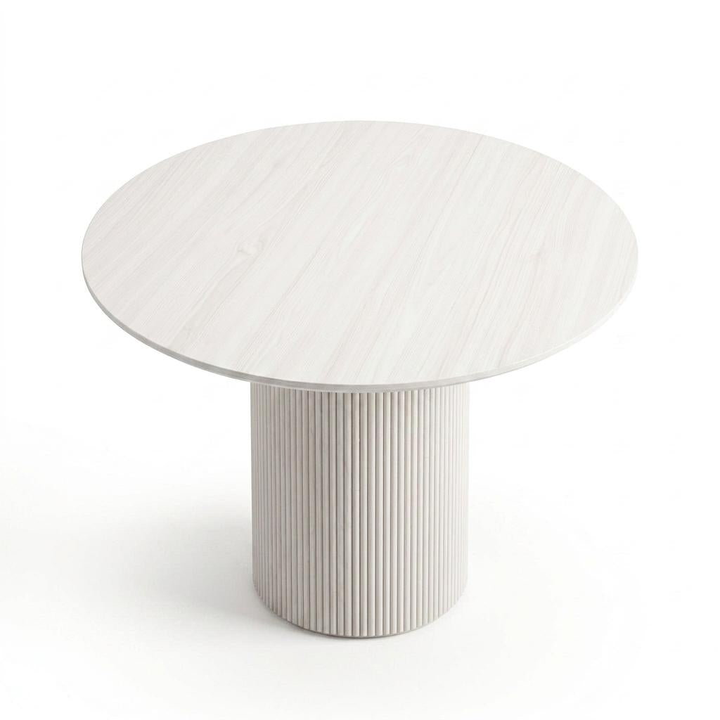 SELSTON DINING TABLE PEDESTAL WHITE OAK