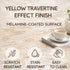 Modern Minimalist Yellow Travertine Effect Finish Dining Table - SERAPH TRAVERTINE