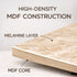 Modern Minimalist Yellow Travertine Effect Finish Dining Table - SERAPH TRAVERTINE