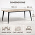 Modern Minimalist Yellow Travertine Effect Finish Dining Table - SERAPH TRAVERTINE