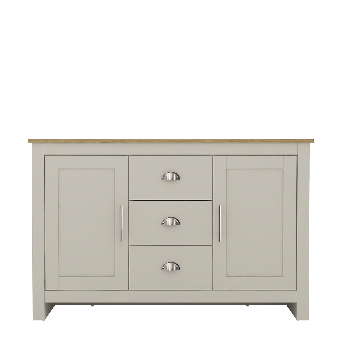 Modern Grey Storage, Particleboard Sideboard - SHERBOURNE 3 Drawer