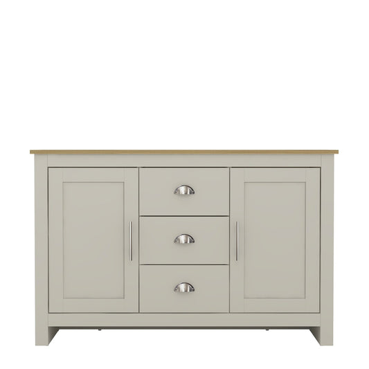 Modern Grey Storage, Particleboard Sideboard - SHERBOURNE 3 Drawer