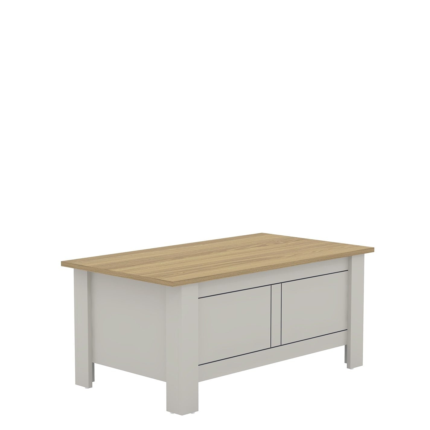 Modern Grey Lift-Top Table, Particleboard Accent - SHERBOURNE Coffee Table