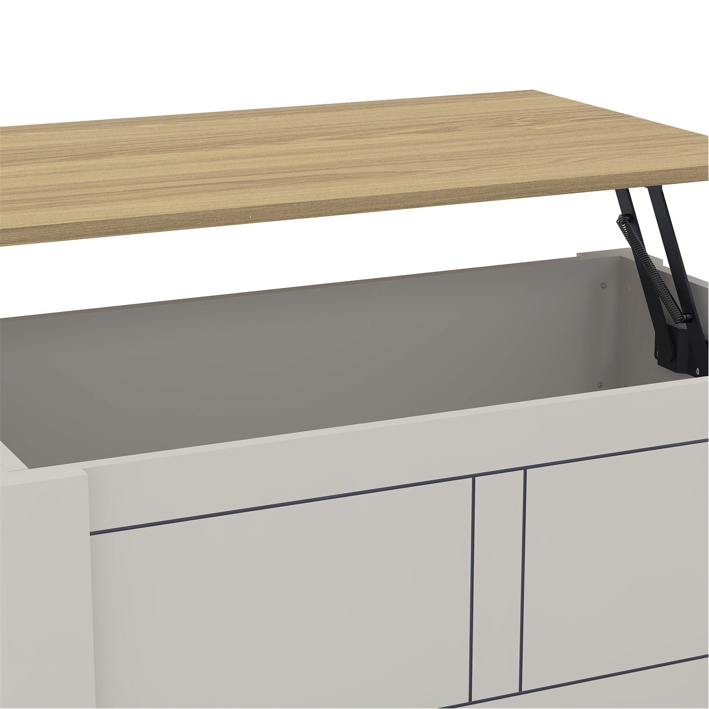 Modern Grey Lift-Top Table, Particleboard Accent - SHERBOURNE Coffee Table