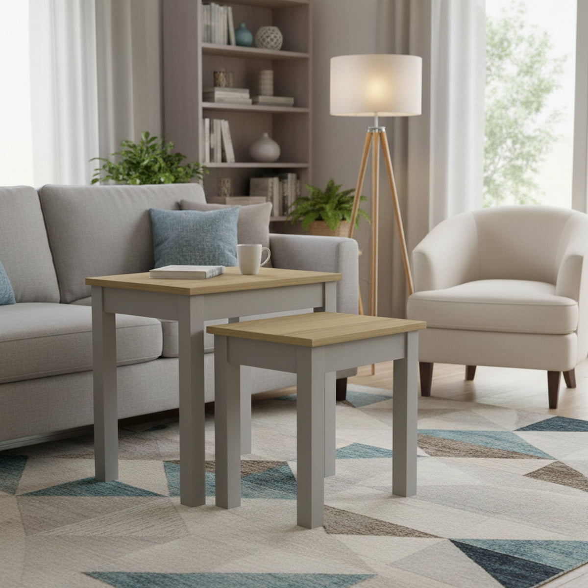 Modern Grey Nesting Accent Table Set – SHERBOURNE