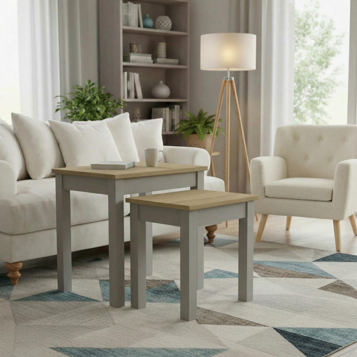 Modern Grey Nesting Accent Table Set – SHERBOURNE