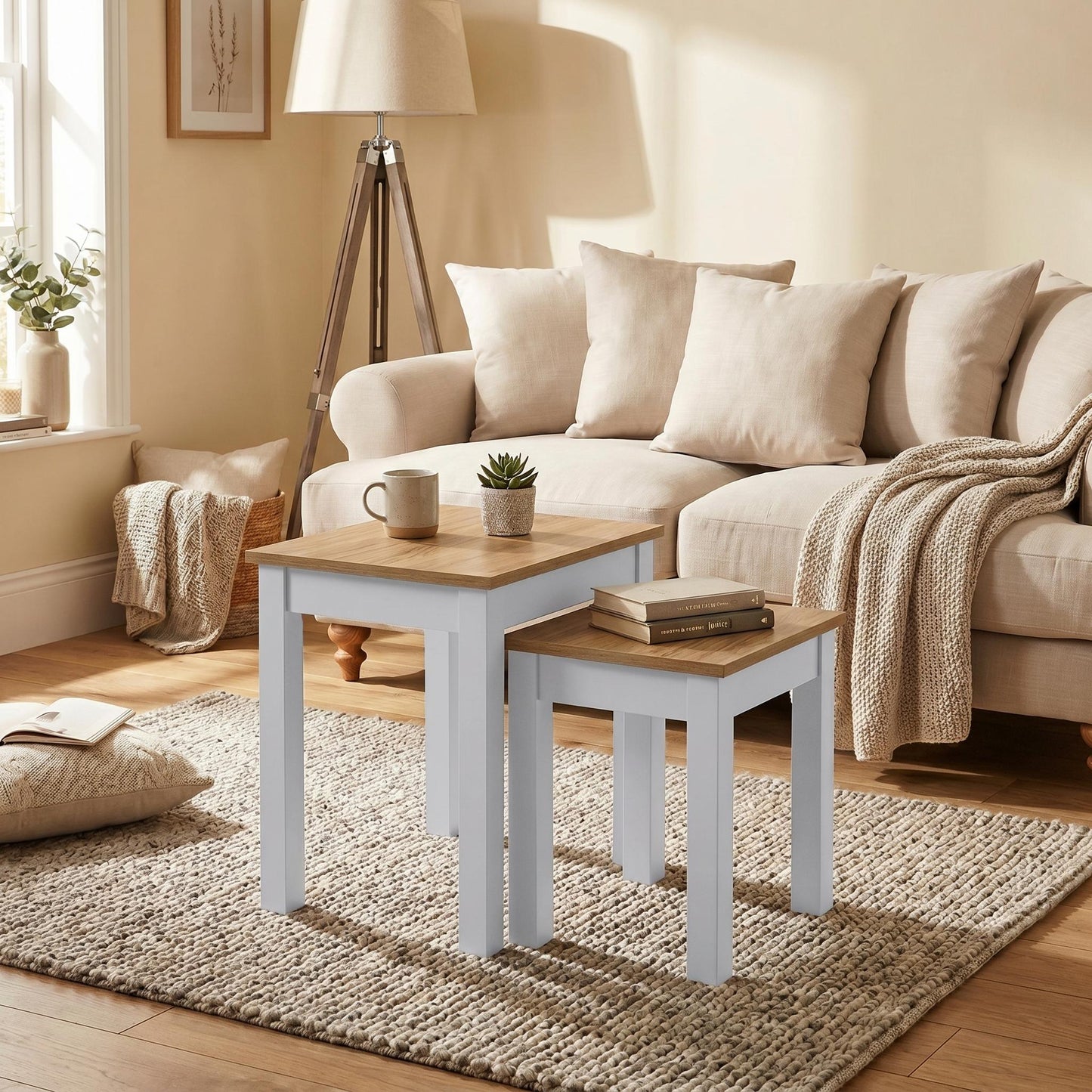 SHERBOURNE NEST OF TABLES GREY – Grey Coffee Table Set