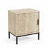 Outvie Modern Minimalist Nightstand, MDF & Metal Frame - SHIENGILL