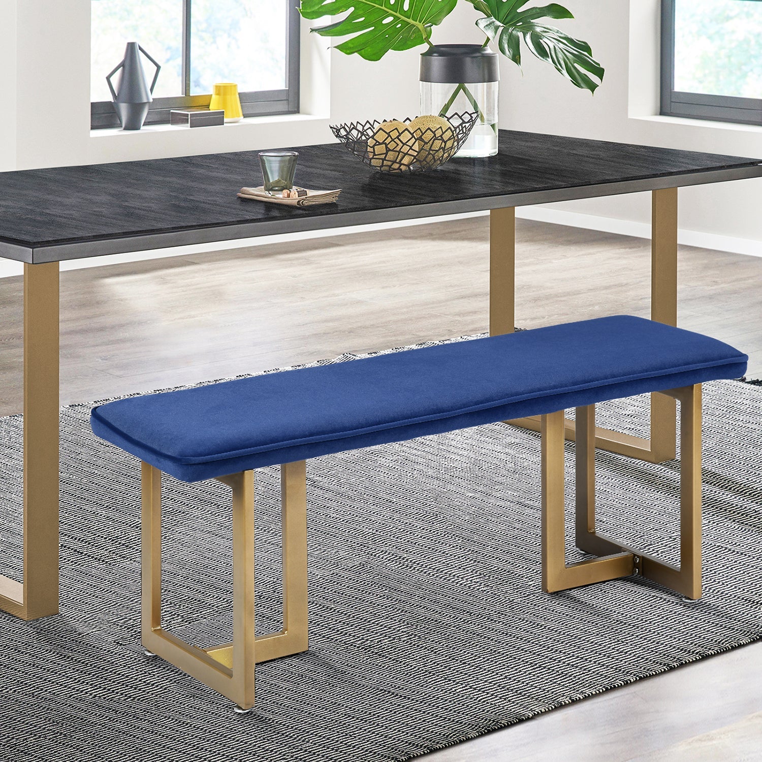 Slip Velvet Bench