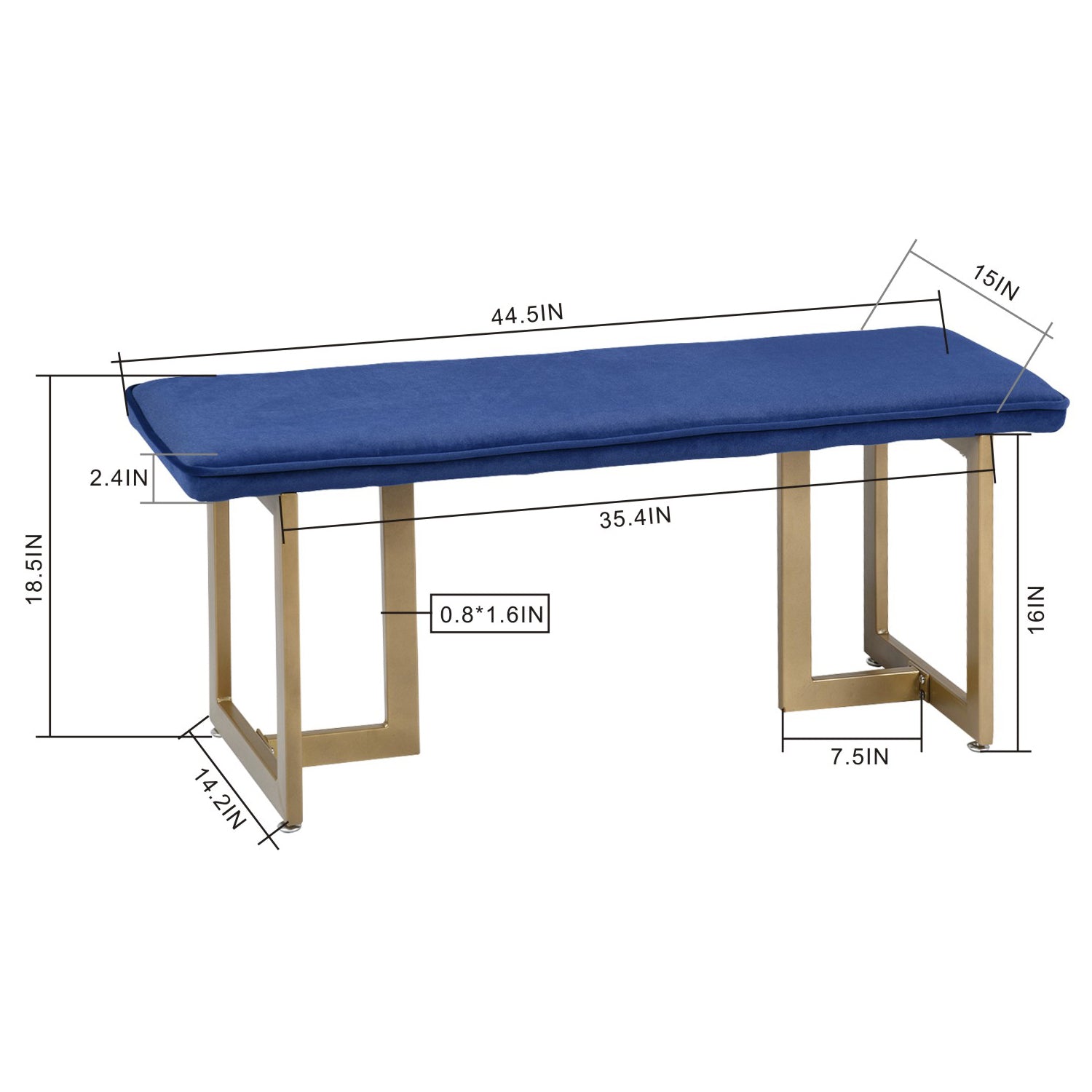 Slip Velvet Bench