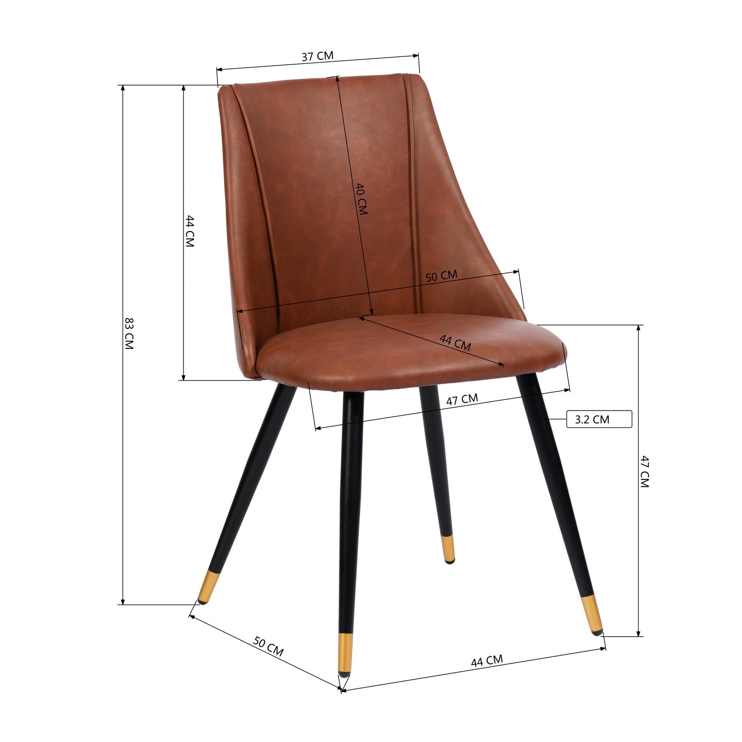 Smeg Faux Leather Dining Chair