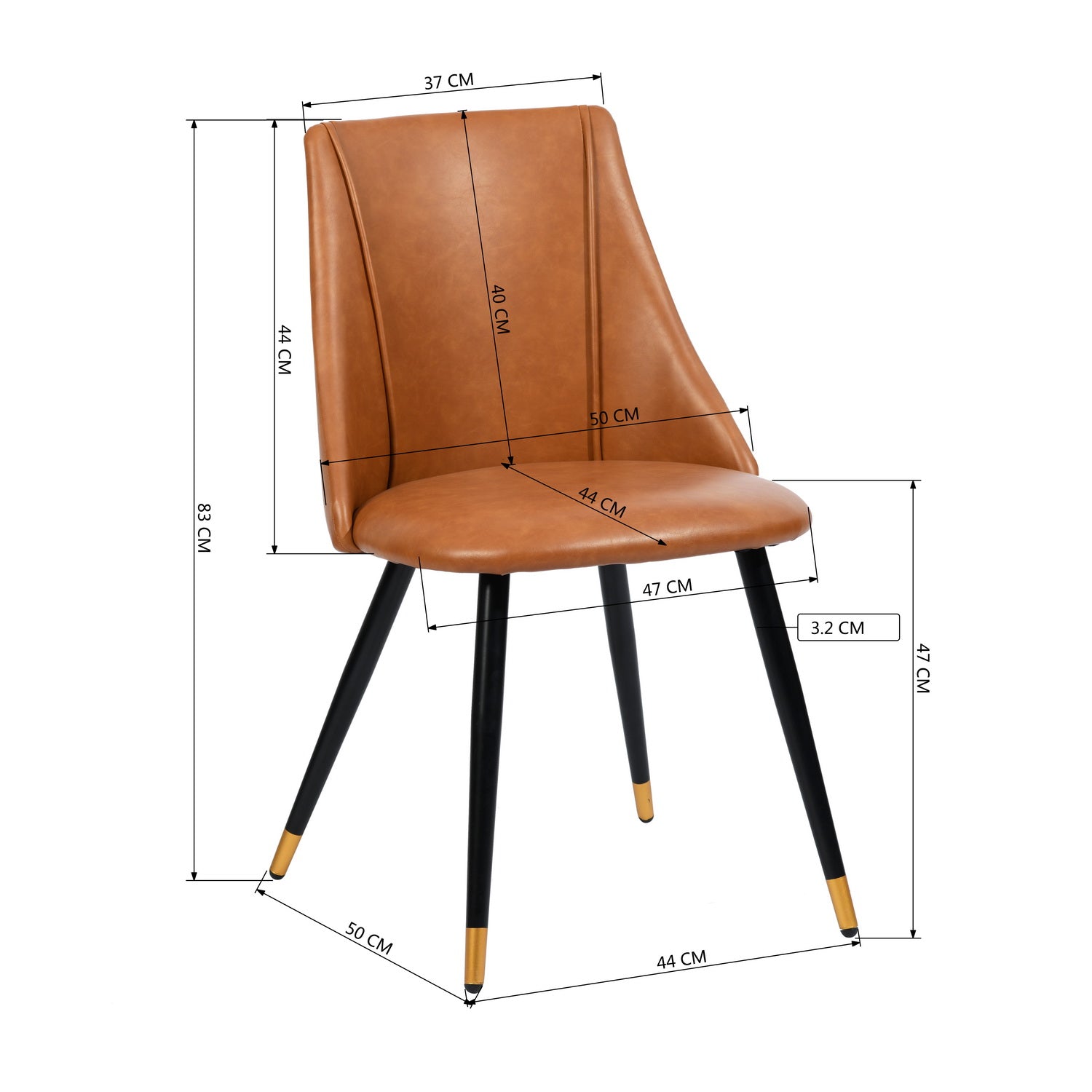 Smeg Faux Leather Dining Chair