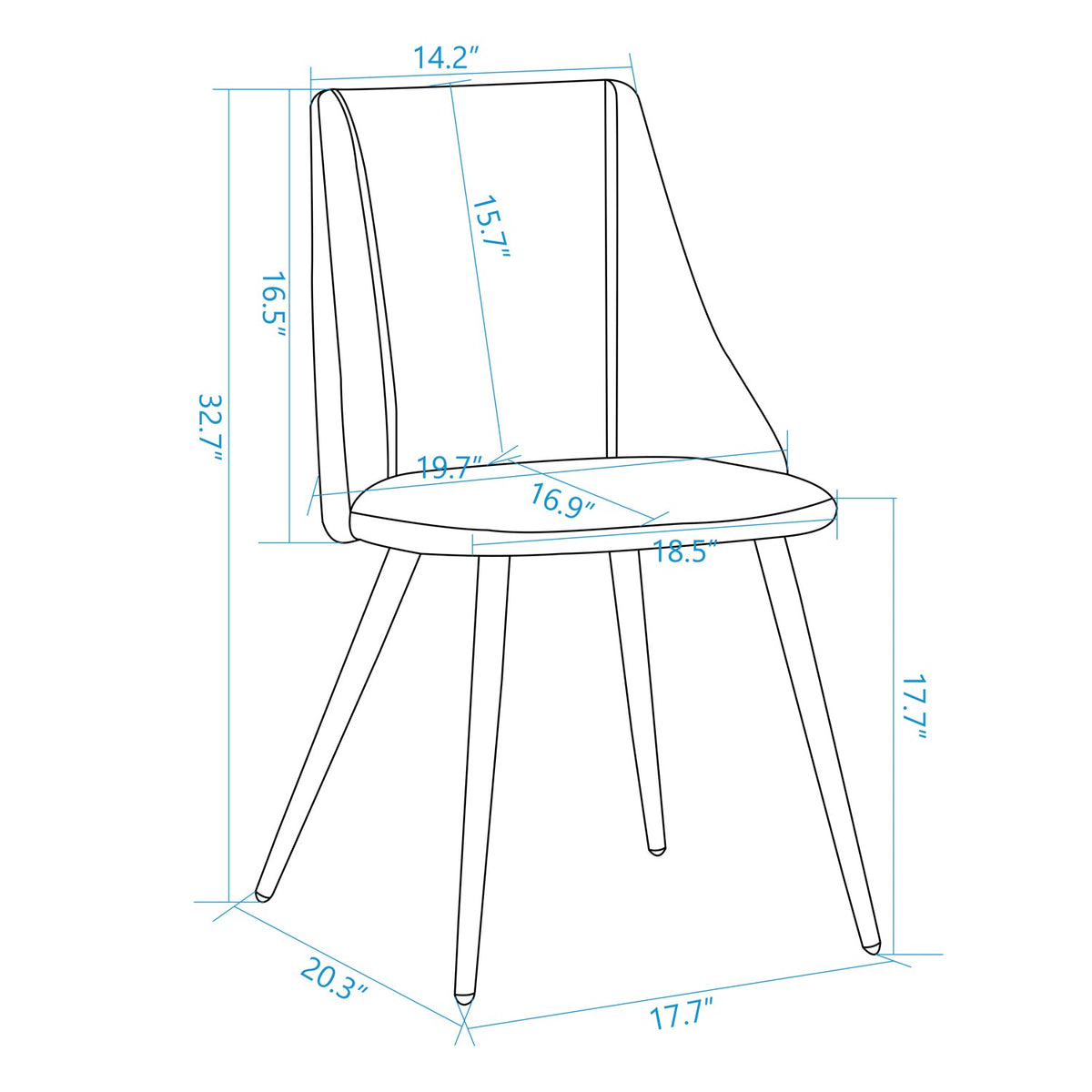 Smeg Faux Leather Dining Chair