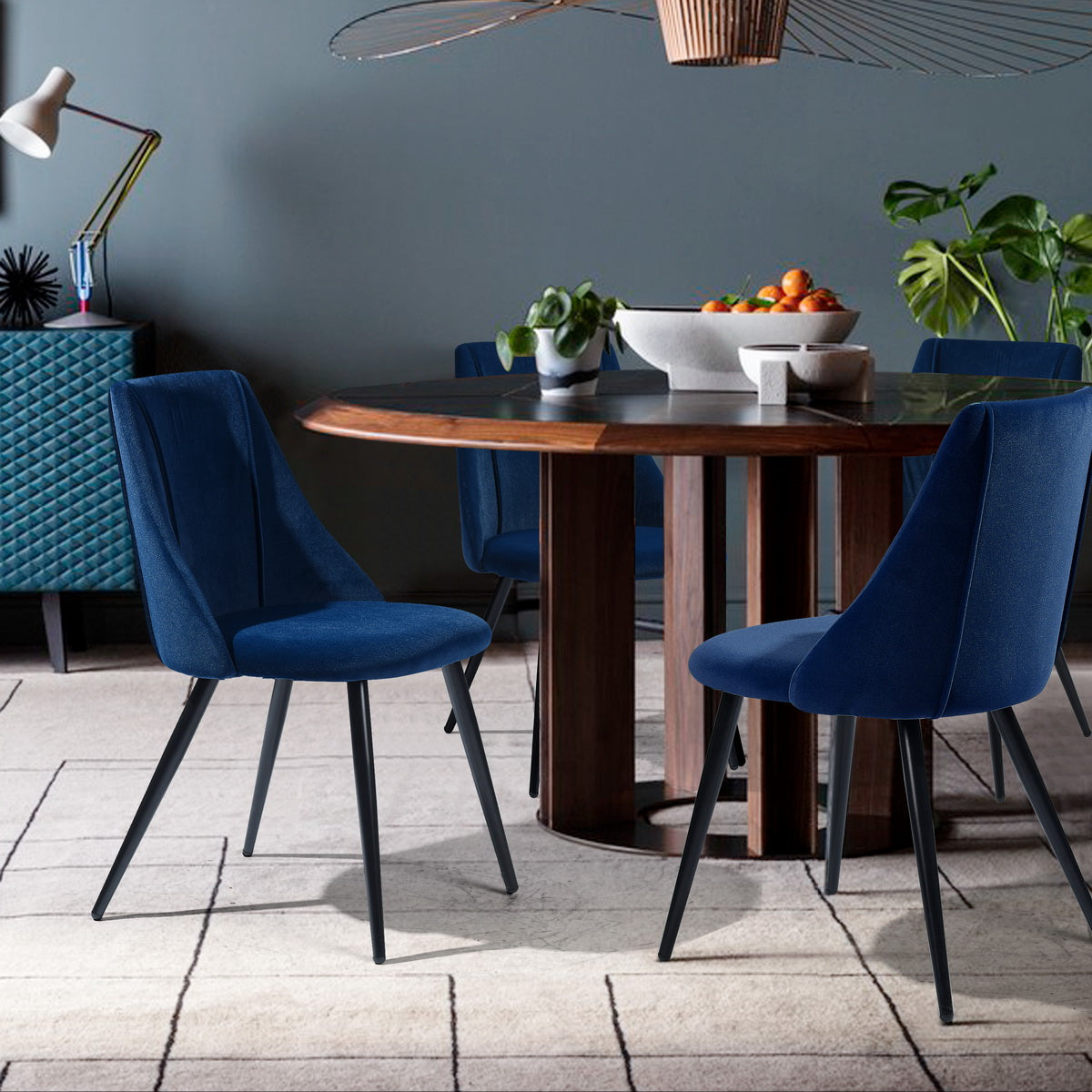 Smeg Froested Velvet Dining Chair