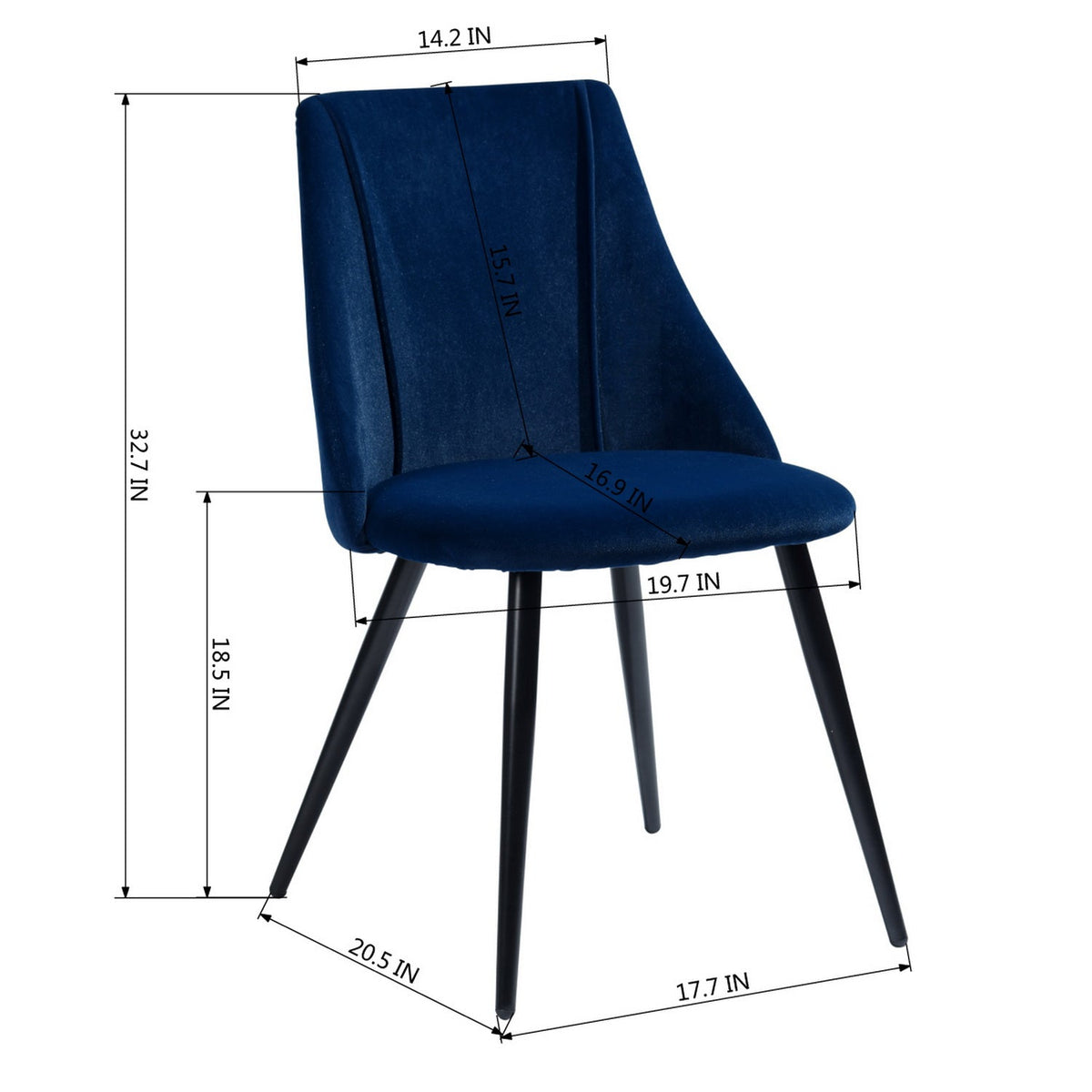 Smeg Froested Velvet Dining Chair