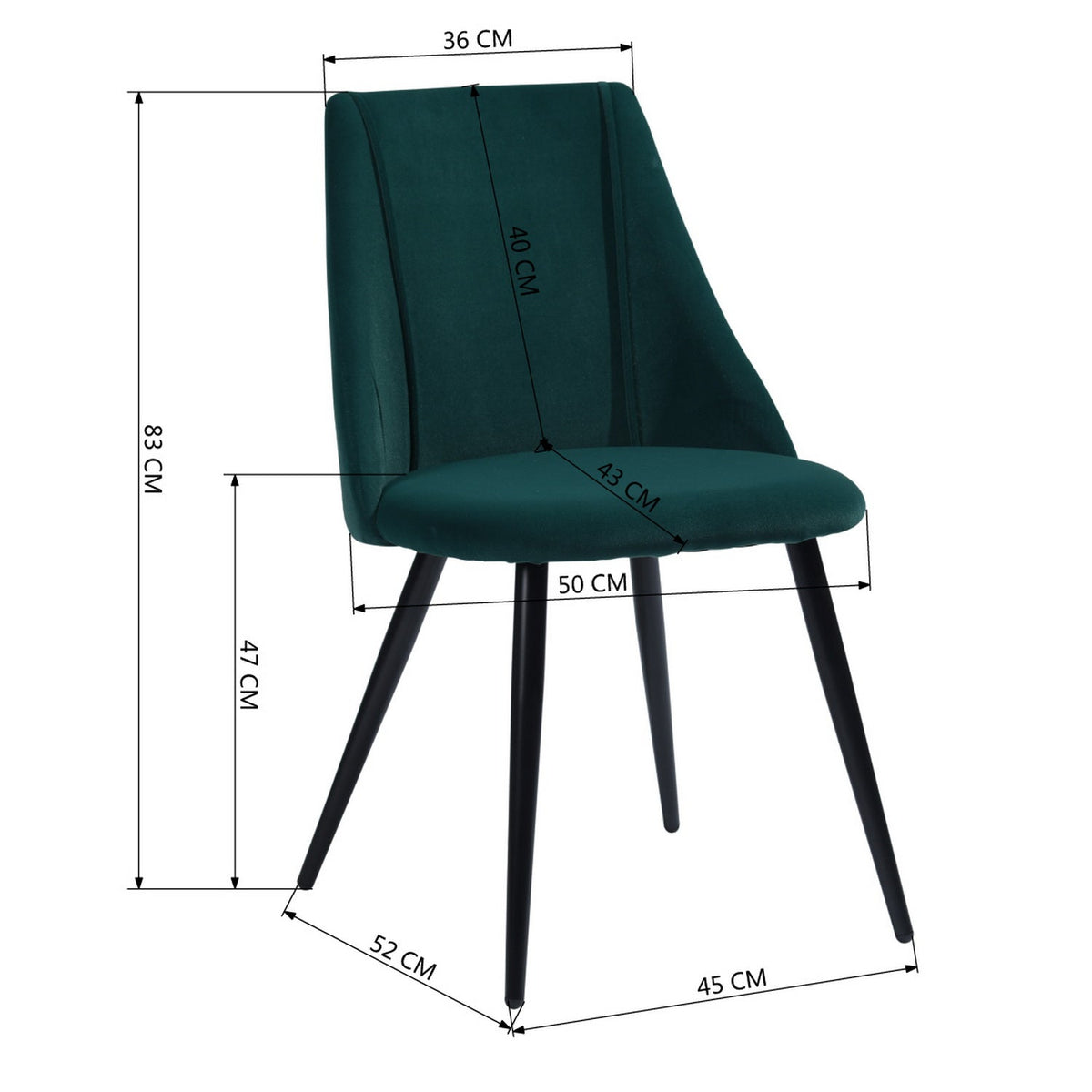 Smeg Froested Velvet Dining Chair