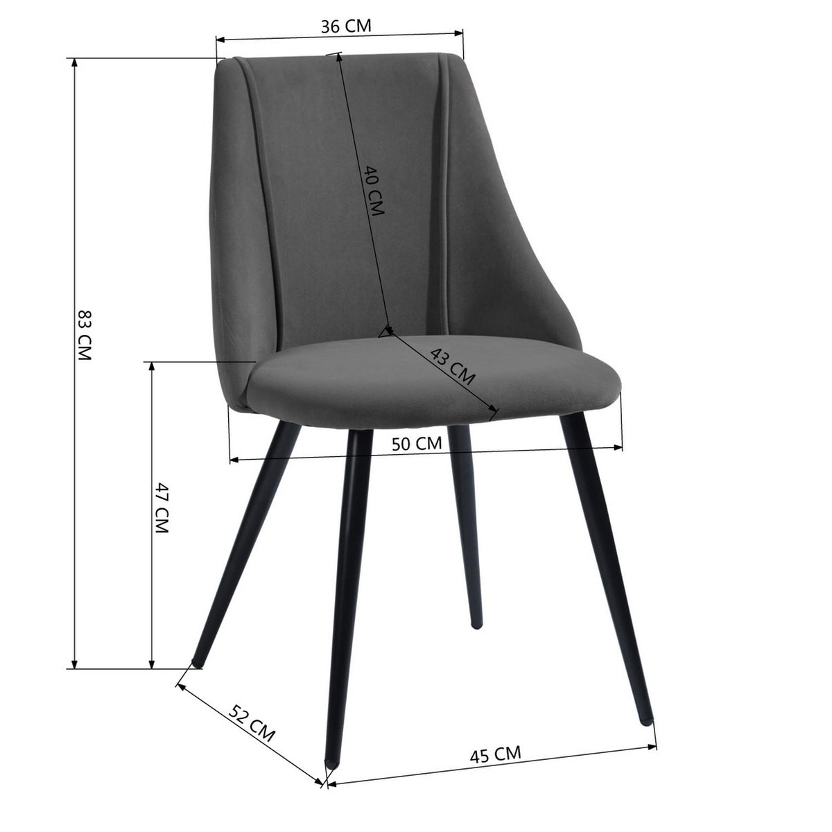 Smeg Froested Velvet Dining Chair
