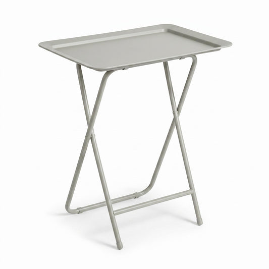 Modern Folding Table, Plastic & Steel - ST23014B-CLAY GREY