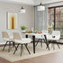 Modern Swivel Dining Chair, Fabric Upholstery - CALIFORNIA KD BEIGE SWIVEL FR