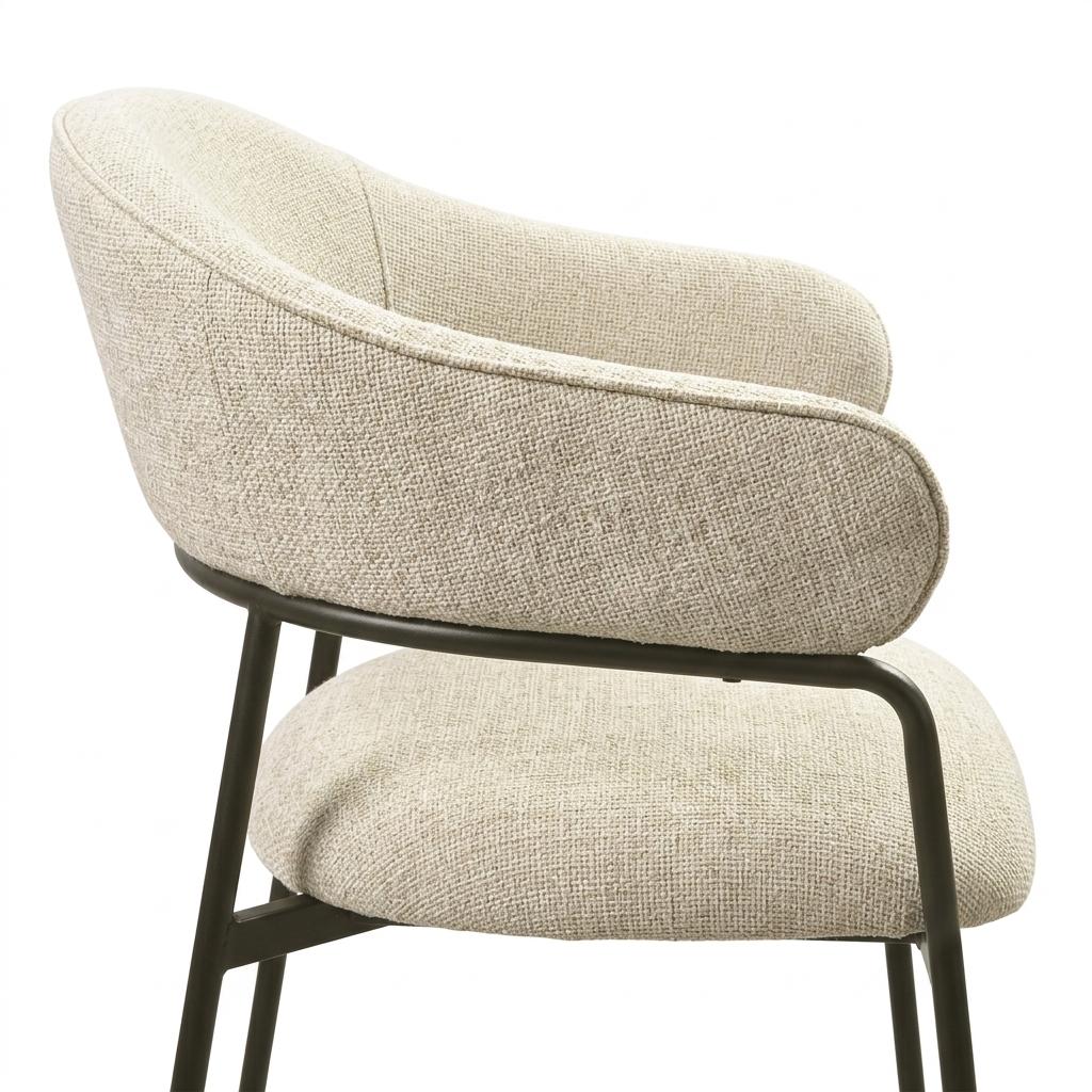 Modern Beige Dining Chair, Upholstered Comfort - STARLING BEIGE