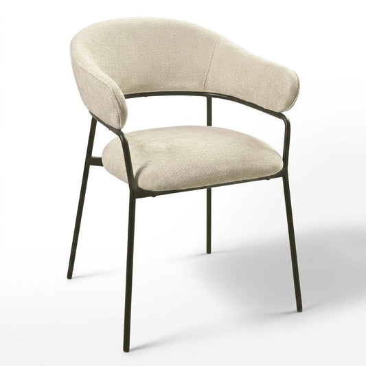 Modern Beige Dining Chair, Upholstered Comfort - STARLING BEIGE