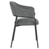 Modern Fabric Dining Chair, Metal Frame - STARLING GREY