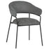 Modern Fabric Dining Chair, Metal Frame - STARLING GREY