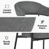 Modern Fabric Dining Chair, Metal Frame - STARLING GREY