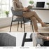 Modern Fabric Dining Chair, Metal Frame - STARLING GREY