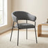 Modern Fabric Dining Chair, Metal Frame - STARLING GREY