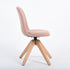 Modern Pink Corduroy Dining Chair, Wood Legs - SUNFLOWER CORDUROY PINK WOOD LEG 4PCS