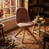 Modern Corduroy Dining Chair, White Wood Leg - SUNFLOWER CORDUROY
