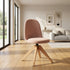 Modern Corduroy Dining Chair, White Wood Leg - SUNFLOWER CORDUROY