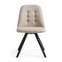 Modern Beige Dining Chair, Fabric Upholstery - SUNFLOWER FABRIC BEIGE ROUND LEG