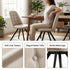 Modern Beige Dining Chair, Fabric Upholstery - SUNFLOWER FABRIC BEIGE ROUND LEG