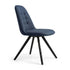 Modern Dark Blue Dining Chair, Fabric Upholstery - SUNFLOWER FABRIC DBLUE ROUND LEG