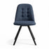 Modern Dark Blue Dining Chair, Fabric Upholstery - SUNFLOWER FABRIC DBLUE ROUND LEG