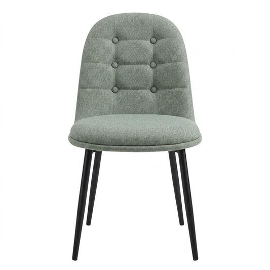 Modern Green Fabric Dining Chair – SUNFLOWER FABRIC GREEN ROUND LEG