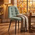 Modern Green Fabric Dining Chair – SUNFLOWER FABRIC GREEN ROUND LEG