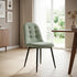Modern Green Fabric Dining Chair – SUNFLOWER FABRIC GREEN ROUND LEG