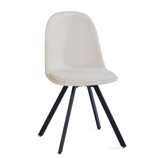 Modern Beige Fabric Dining Set - SUNFLOWER LUMOS 4PCS
